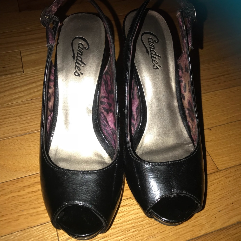 Black candie heels